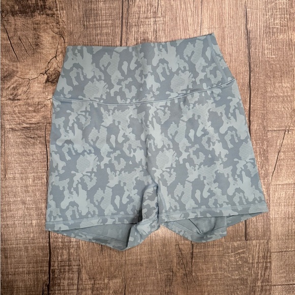 Buffbunny Collection Pants - BuffBunny High Waist Blue Camo Shorts